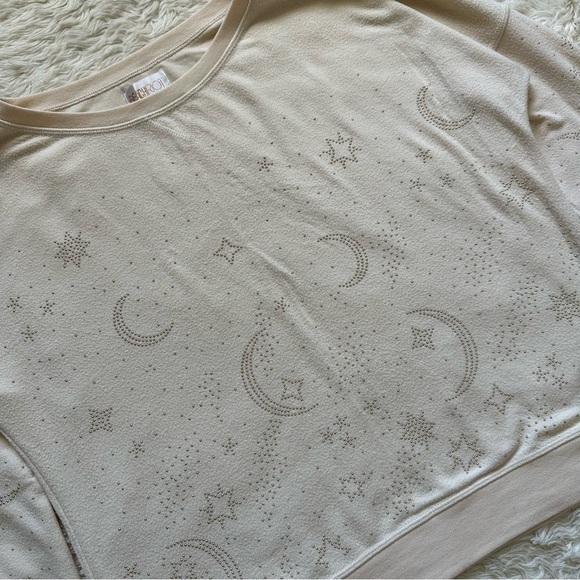 Beach Riot Sweater Moon and Stars Studded Embellished Long Sleeve Cream L - Picture 5 of 12